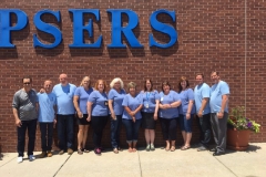 PSERS Employees in front of PSERS Building